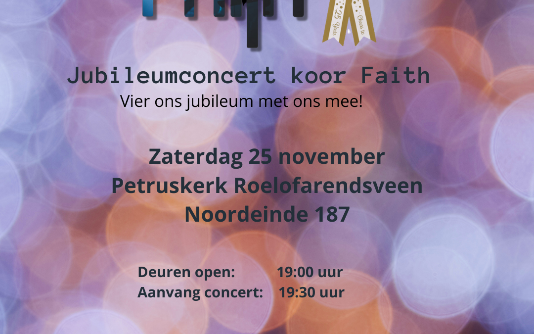 Koop ook kaartjes voor ons Jubileumconcert